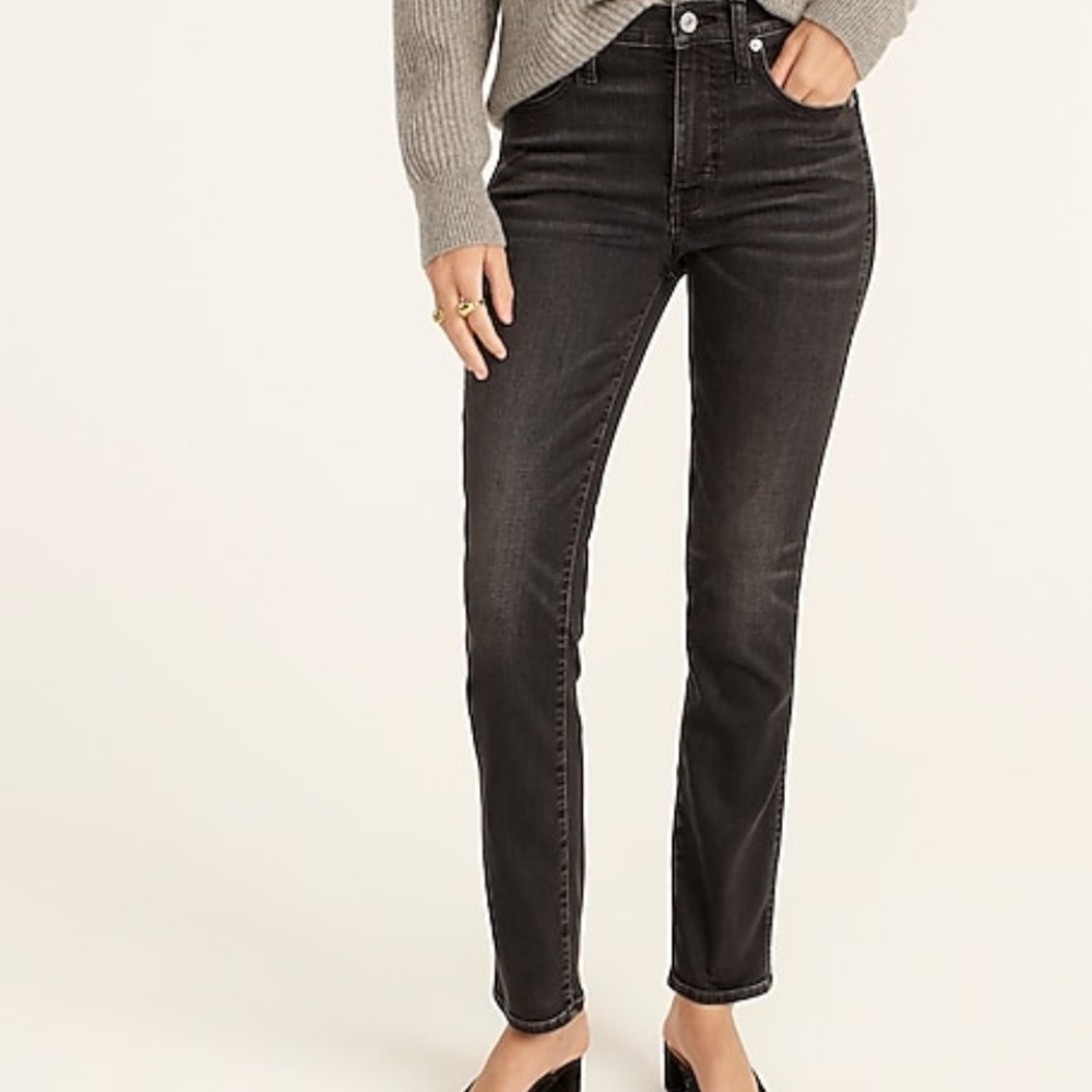 J Crew 9" vintage slim-straight jean in Charcoal wash